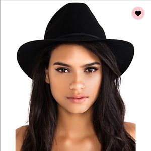 Brixton Wesley fedora hat wool black